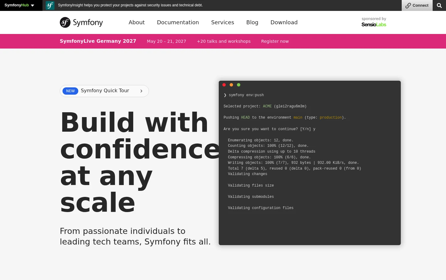 Symfony 页面快照